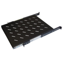 WP Rack Legbord uittrekbaar 1 HE, 550 mm diep, zwart