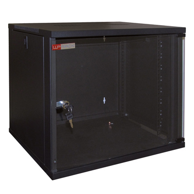 WP Rack Wandbehuizing , 9 HE, 54 cm breed, 44,5 cm hoog, 60 cm diep, zwart