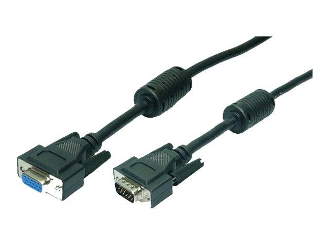 LogiLink VGA M/F 10m VGA kabel VGA (D-Sub) Zwart
