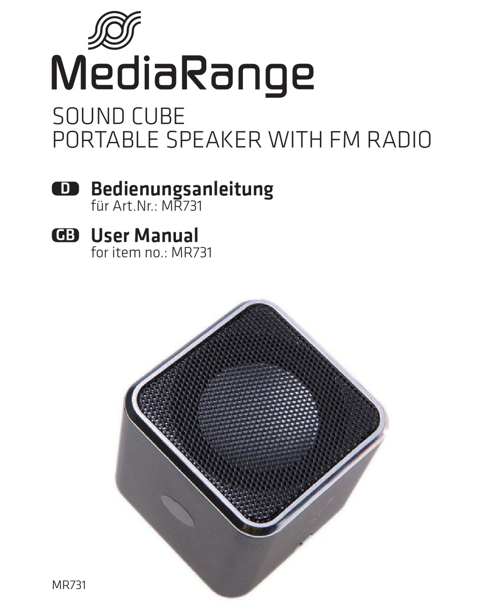 MediaRange SoundCube Mono draadloze luidspreker Zwart
