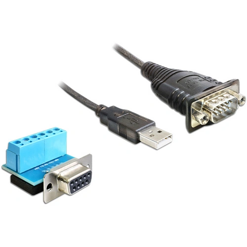 DeLOCK 62406 seriële kabel Zwart 0,82 m USB Type-A DB-9