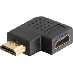 DeLOCK Adapter HDMI male > HDMI female 90° right HDMI 1.3 Zwart