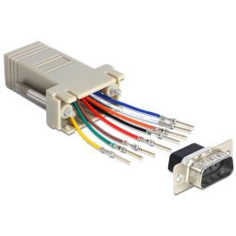 DeLOCK 65462 tussenstuk voor kabels Sub-D 9 RJ45 Grijs