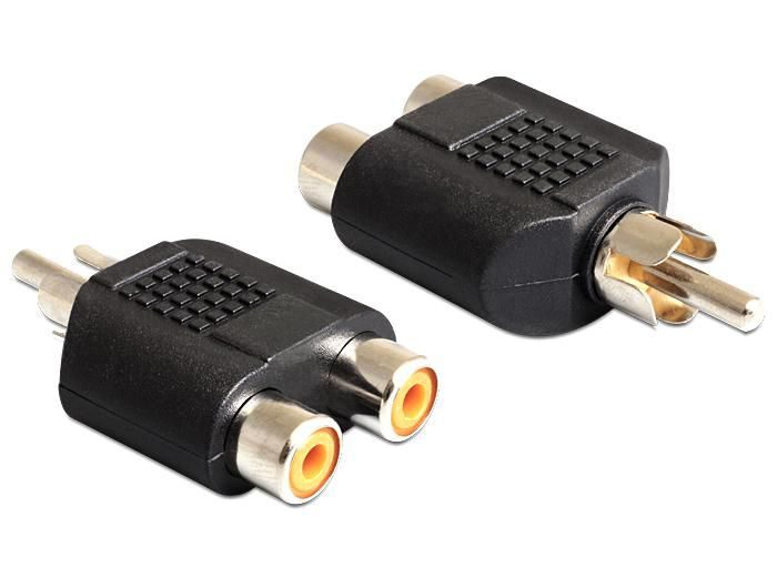 Cinch Adapter Delock 2x Cinch -> 1x Cinch Bu/St