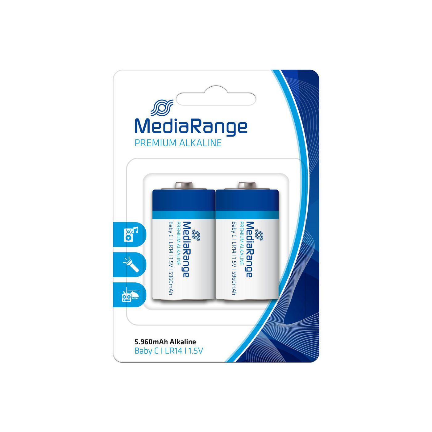 MediaRange batterij Prem. Blister Baby C 1,5V/R14 2Stk