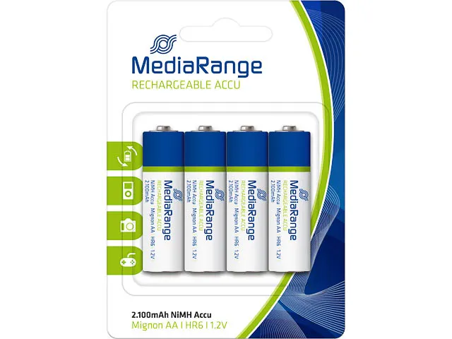 MediaRange batterij Rechargeable Accu Mignon AA HR06 4Stk