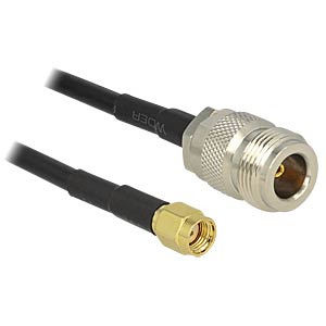 DeLOCK 88684 coax-kabel 1 m RP-SMA Zwart