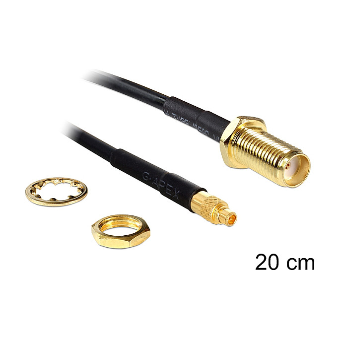 DeLOCK 88580 coax-kabel 0,2 m SMA MMCX Zwart