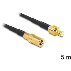 DeLOCK 88649 coax-kabel RG-174 5 m SMB Zwart