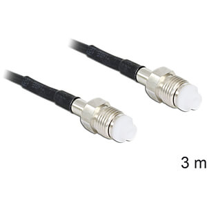 DeLOCK 88594 coax-kabel RG-174 3 m FME Zwart