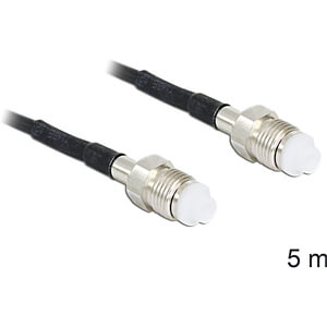 DeLOCK 88595 coax-kabel RG-174 5 m FME Zwart