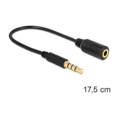DeLOCK 62498 audio kabel 0,175 m 3.5mm Zwart