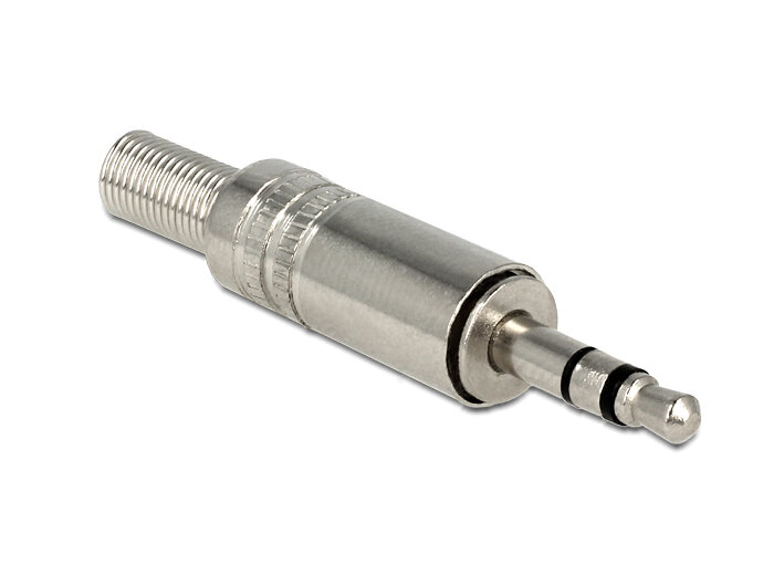 Klinkestecker Delock 3,5mm 3Pin soldeerbaar zilver