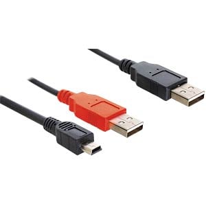 DeLOCK 83178 USB-kabel USB 2.0 0,3 m 2 x USB A Zwart