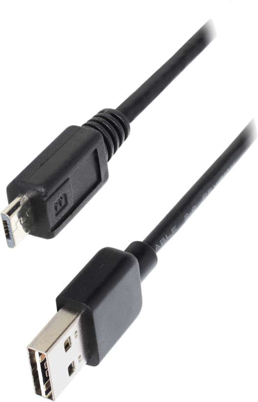 DeLOCK EASY-USB 2.0-A - USB 2.0 micro-B, 3m USB-kabel USB A Micro-USB B Zwart