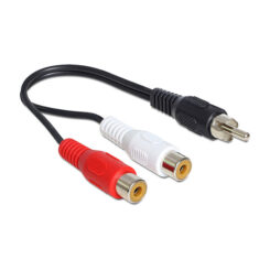 DeLOCK 84493 audio kabel 0,2 m RCA 2 x RCA Zwart