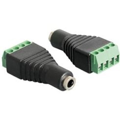 DeLOCK 65457 tussenstuk voor kabels 3.5mm 4pin Zwart, Groen