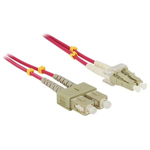DeLOCK LC - SC, 1m InfiniBand en Glasvezelkabel Violet