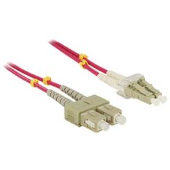 DeLOCK LC - SC, 2m InfiniBand en Glasvezelkabel Violet