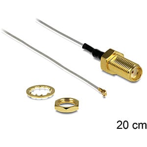 DeLOCK 88812 coax-kabel 0,2 m MHF III (I-PEX) SMA Grijs