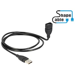 DeLOCK 1m USB 2.0 USB-kabel USB A Zwart