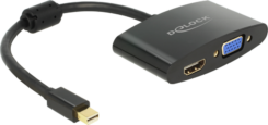 DeLOCK 65553 video kabel adapter 0,18 m Mini DisplayPort HDMI + VGA (D-Sub) Zwart