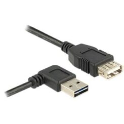 DeLOCK 2m, USB 2.0-A - USB 2.0-A USB-kabel USB A Zwart