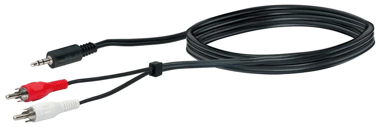 Schwaiger TFS1015 533 audio kabel 1,5 m 3.5mm 2 x RCA Zwart