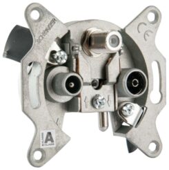 Schwaiger RDS660 531 wandcontactdoos R/TV+SAT Metallic