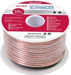 Schwaiger LSK3410 055 audio kabel 10 m Transparant