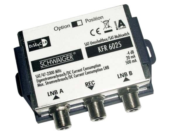 Schwaiger KFR6025531 multischakelaar voor satelliet 2 ingang(en) 1 uitgang(en)