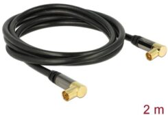 DeLOCK 88865 coax-kabel RG-6/U 2 m IEC Zwart