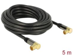 DeLOCK 88917 coax-kabel RG-6/U 5 m IEC Zwart