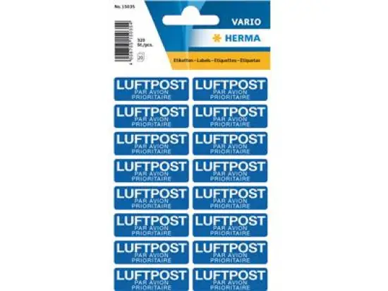 HERMA 15035 etiket Blauw, Wit 320 stuk(s)