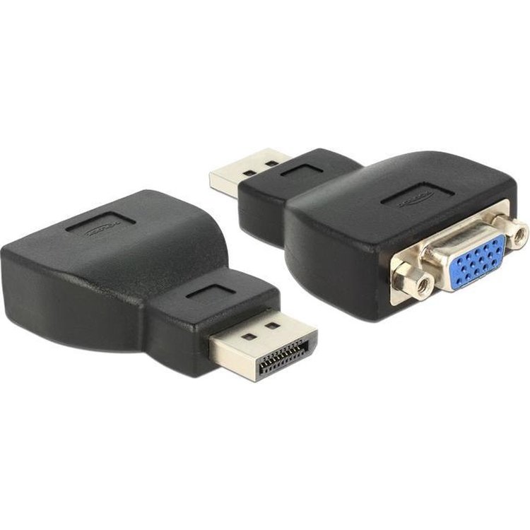 DeLOCK 65567 tussenstuk voor kabels DisplayPort VGA Zwart