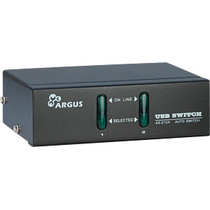 Inter-Tech KVM-AS-21UA KVM-switch Zwart
