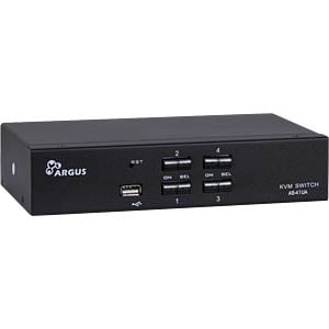 Inter-Tech KVM-AS-41UA KVM-switch Zwart