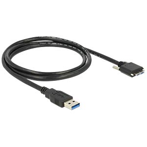 DeLOCK 1m USB 3.0 USB-kabel USB 3.2 Gen 1 (3.1 Gen 1) USB A Micro-USB B Zwart