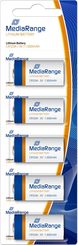 MediaRange batterij Batteries Blister Lithium/CR123A 3V 5er