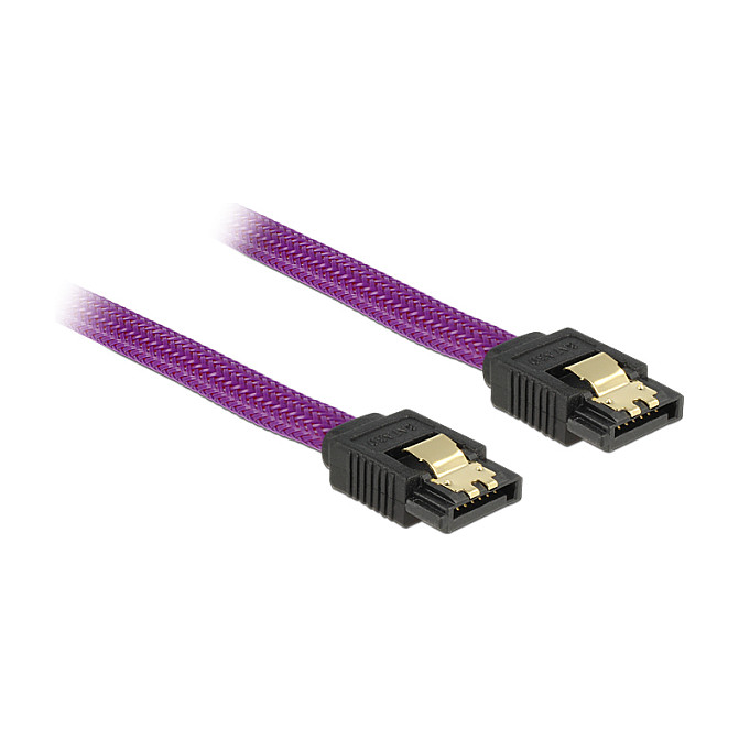 DeLOCK 83690 SATA-kabel 0,3 m SATA 7-pin Paars