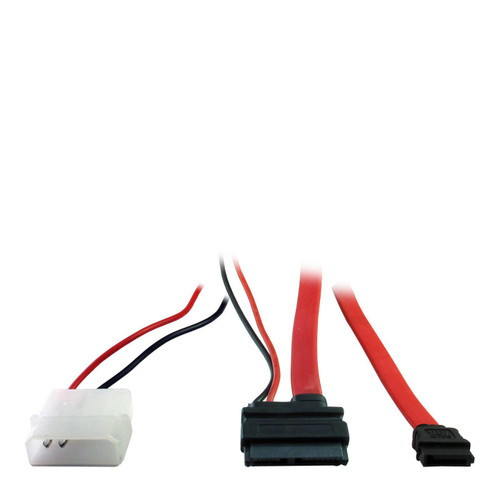 Inter-Tech 0.15m Slim SATA 7+6p/2p+SATA 7p SATA-kabel 0,15 m SATA 13-pin SATA 7-pin Zwart, Rood, Wit