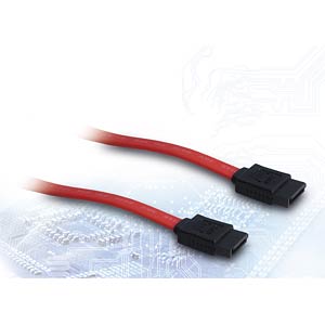 Inter-Tech 0.5m SATA-III/SATA-III SATA-kabel 0,5 m Rood