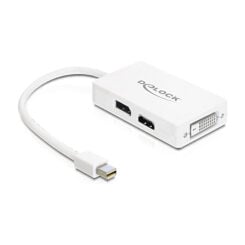 DeLOCK 0.16m DisplayPort/VGA + HDMI + DVI 0,16 m Mini DisplayPort VGA (D-Sub)+ HDMI + DVI Wit