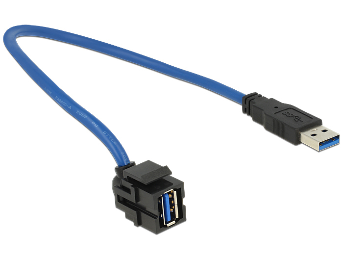 DeLOCK 86375 USB-kabel USB 3.2 Gen 1 (3.1 Gen 1) 0,5 m USB A Blauw