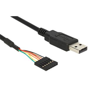 DeLOCK 1.8m USB2.0-A/TTL 6-p USB-kabel 1,8 m USB A Zwart