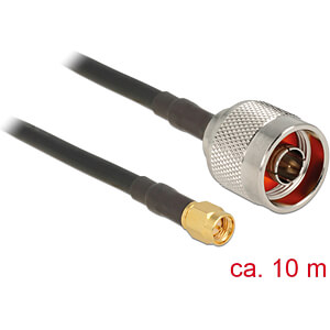 DeLOCK 89421 coax-kabel CFD200 10 m SMA Zwart