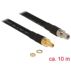 DeLOCK 10m SMA/SMA coax-kabel CFD400, LLC400 Zwart