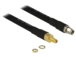 DeLOCK 0.4m RP-SMA/RP-SMA coax-kabel 0,4 m Zwart