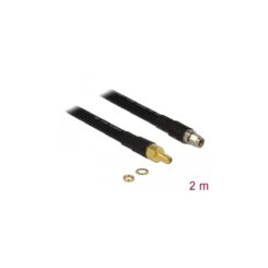 DeLOCK 2m RP-SMA/RP-SMA coax-kabel CFD400, LLC400 Zwart