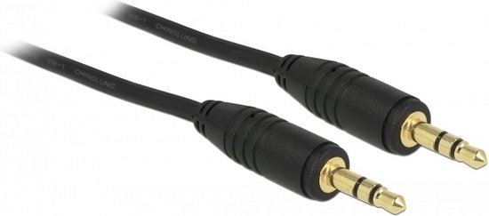 DeLOCK 1m 3.5mm M/M audio kabel Zwart